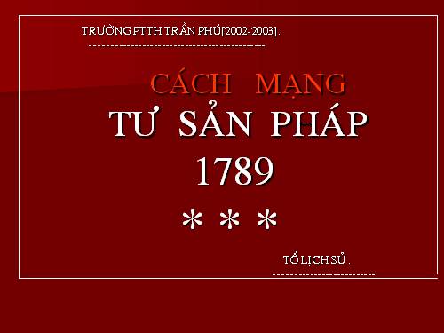 Bài 31. Cách mạng tư sản Pháp cuối thế kỷ XVIII