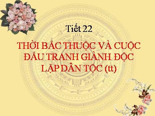 Bài 16. Thời Bắc thuộc và các cuộc đấu tranh giành độc lập dân tộc (Tiếp theo)