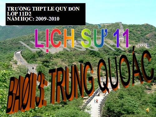 Bài 5. Trung Quốc thời phong kiến