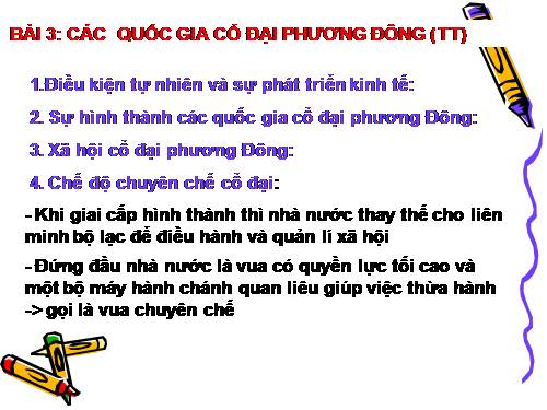 Bài 3. Các quốc gia cổ đại phương Đông