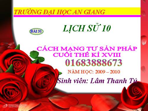 Bài 31. Cách mạng tư sản Pháp cuối thế kỷ XVIII