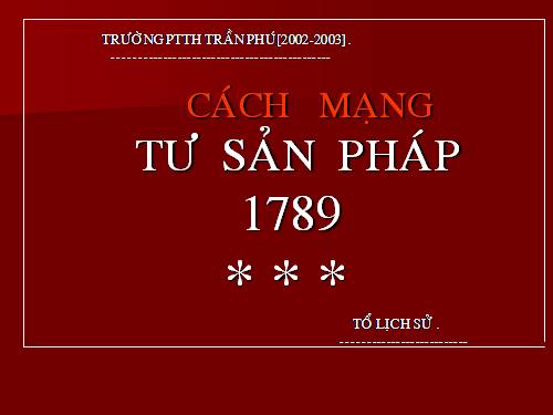 Bài 31. Cách mạng tư sản Pháp cuối thế kỷ XVIII