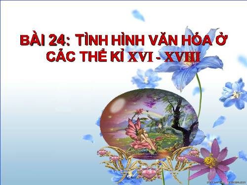 Bài 24. Tình hình văn hóa ở các thế kỷ XVI-XVIII