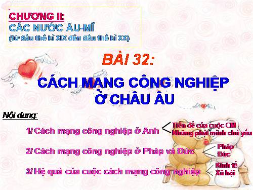 Bài 32. Cách mạng công nghiệp ở Châu Âu