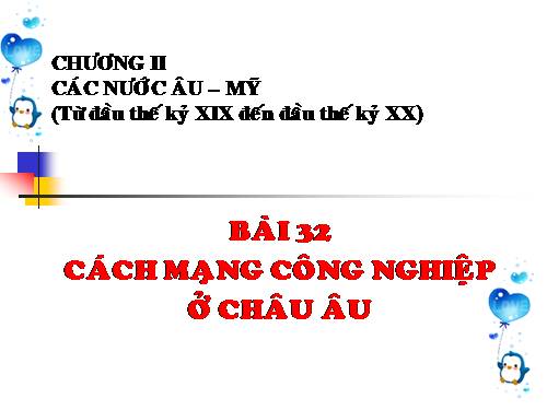 Bài 32. Cách mạng công nghiệp ở Châu Âu