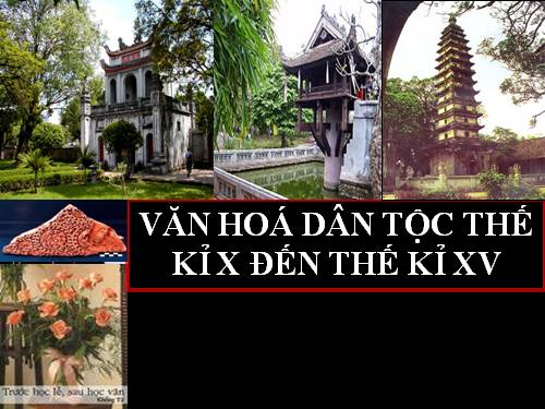 Bài 20. Xây dựng và phát triển văn hóa dân tộc trong các thế kỷ X-XV