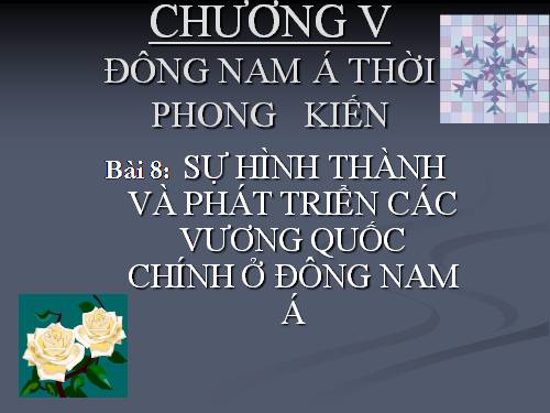 Bài 8. Sự hình thành và phát triển các vương quốc chính ở Đông Nam Á