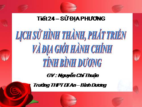 Lịch sử địa phương Bình Dương - tiết 2