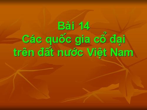 Bài 14. Các quốc gia cổ đại trên đất nước Việt Nam