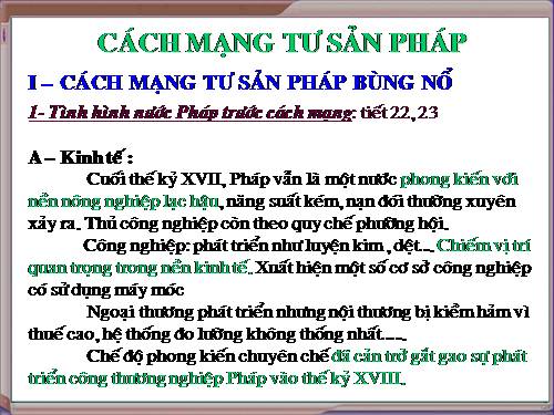 Bài 31. Cách mạng tư sản Pháp cuối thế kỷ XVIII