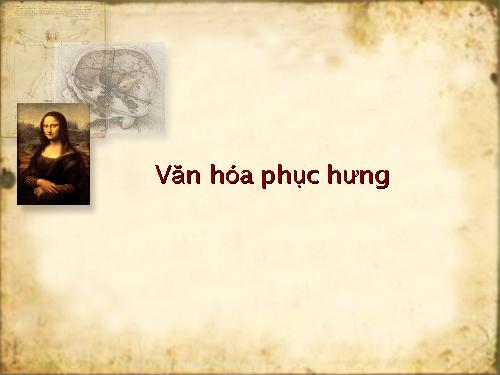 Văn hóa Phục Hưng- Leonardo de Vinci