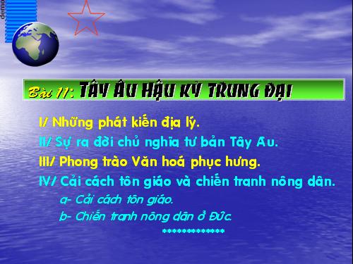 Bài 11. Tây Âu thời hậu kì trung đại