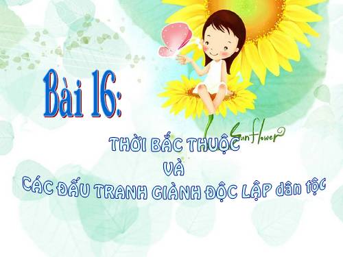 Bài 16. Thời Bắc thuộc và các cuộc đấu tranh giành độc lập dân tộc (Tiếp theo)