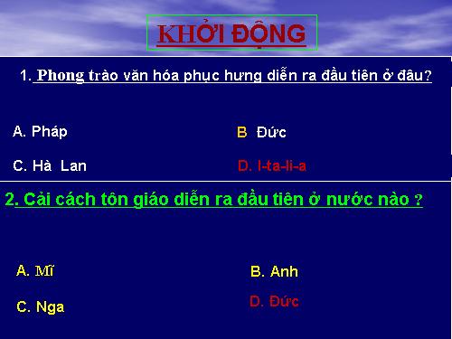 Bài 29. Cách mạng Hà Lan và cách mạng tư sản Anh