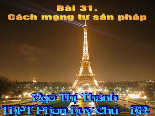 Bài 31. Cách mạng tư sản Pháp cuối thế kỷ XVIII