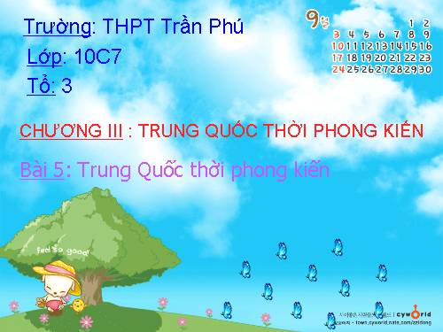 Bài 5. Trung Quốc thời phong kiến