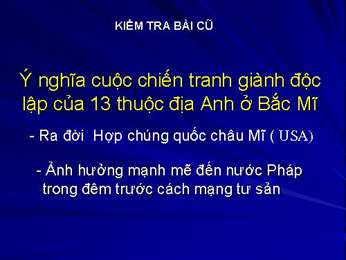 Bài 31. Cách mạng tư sản Pháp cuối thế kỷ XVIII