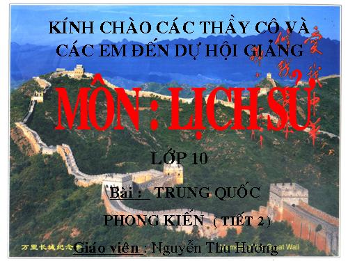 Bài 5. Trung Quốc thời phong kiến