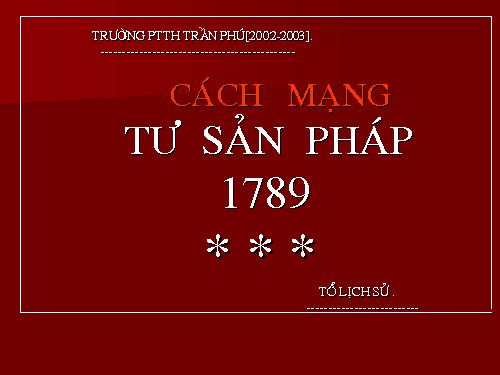 Bài 31. Cách mạng tư sản Pháp cuối thế kỷ XVIII