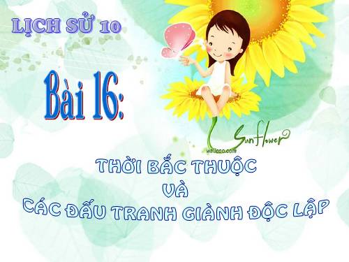 Bài 16. Thời Bắc thuộc và các cuộc đấu tranh giành độc lập dân tộc (Tiếp theo)