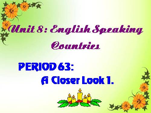 Unit 08. English Speaking Countries. Lesson 2. A Closer Look 1