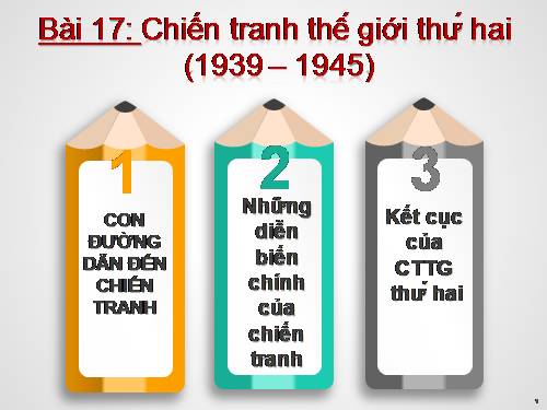 Bài 17. Chiến tranh thế giới thứ hai (1939- 1945)