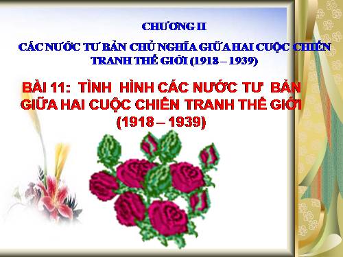 Bài 11. Tình hình các nước tư bản giữa hai cuộc chiến tranh thế giới (1918 -1939)