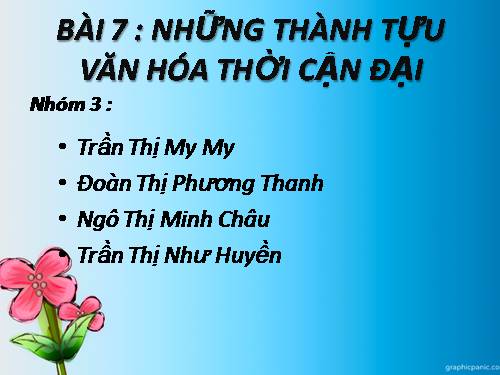 Bài 7. Những thành tựu văn hoá thời cận đại