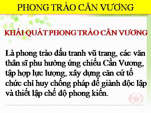 Bài 21. Phong trào yêu nước chống Pháp của nhân dân Việt Nam trong những năm cuối thế kỉ XIX