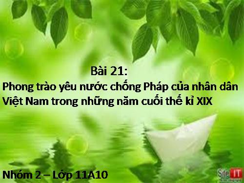 Bài 21. Phong trào yêu nước chống Pháp của nhân dân Việt Nam trong những năm cuối thế kỉ XIX