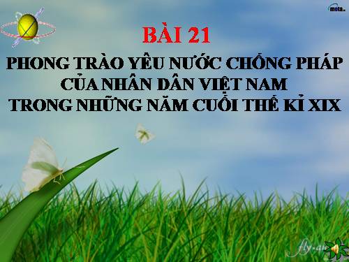 Bài 21. Phong trào yêu nước chống Pháp của nhân dân Việt Nam trong những năm cuối thế kỉ XIX