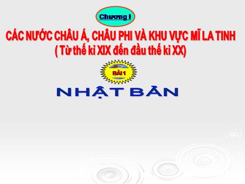 Bài 1. Nhật Bản