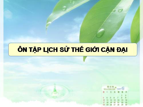 Bài 8. Ôn tập lịch sử thế giới cận đại