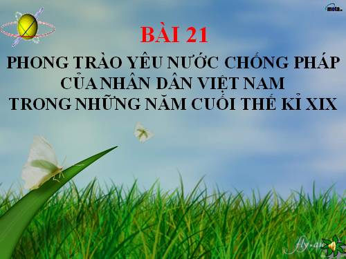 Bài 21. Phong trào yêu nước chống Pháp của nhân dân Việt Nam trong những năm cuối thế kỉ XIX