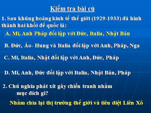 Bài 17. Chiến tranh thế giới thứ hai (1939- 1945)