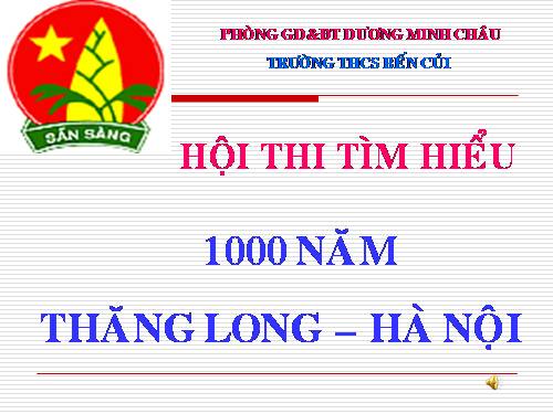 bài thi tìm hiểm ngàn năm thang long ha nội