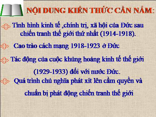 Bài 12. Nước Đức giữa hai cuộc chiến tranh thế giới (1918 - 1939)