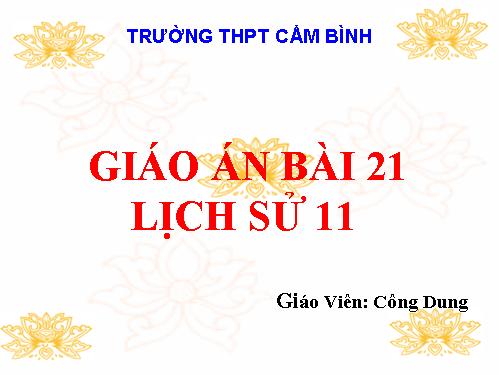 Bài 21. Phong trào yêu nước chống Pháp của nhân dân Việt Nam trong những năm cuối thế kỉ XIX