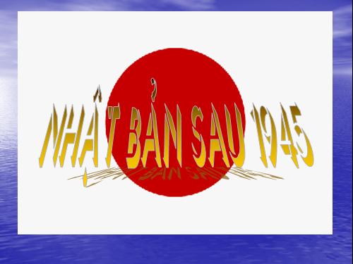 Nhat ban sau 1945