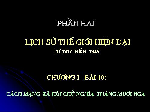 Cách mạng tháng 10 Nga