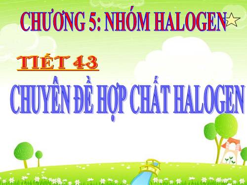 Bài 21. Khái quát về nhóm halogen