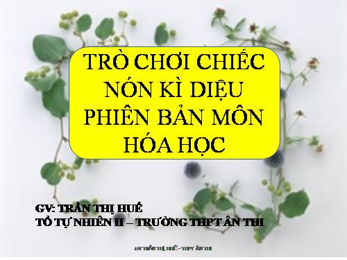 Trò chơi chiếc nón kì diệu hóa 10