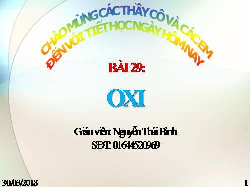 Bài 29. Oxi - Ozon