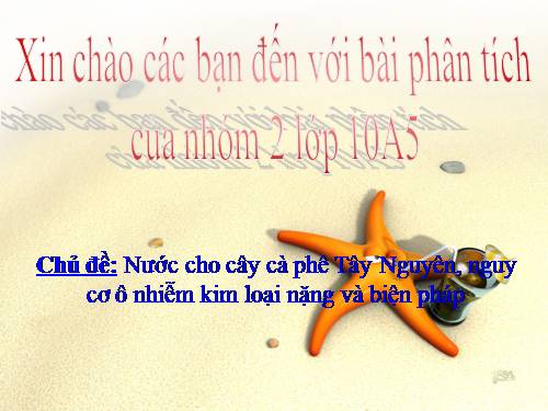 nước cho cà phê Tây Nguyên