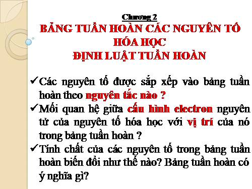 Bài 7. Bảng tuần hoàn các nguyên tố hoá học