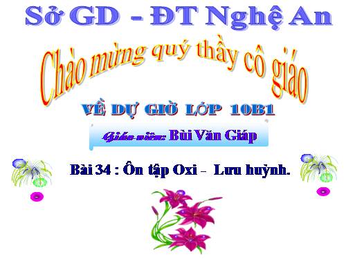 Bài 34. Luyện tập: Oxi và lưu huỳnh