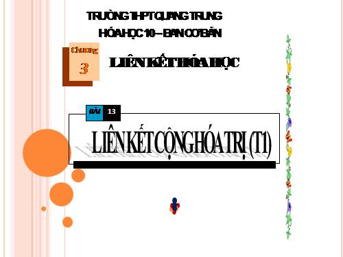 Bài 13. Liên kết cộng hoá trị