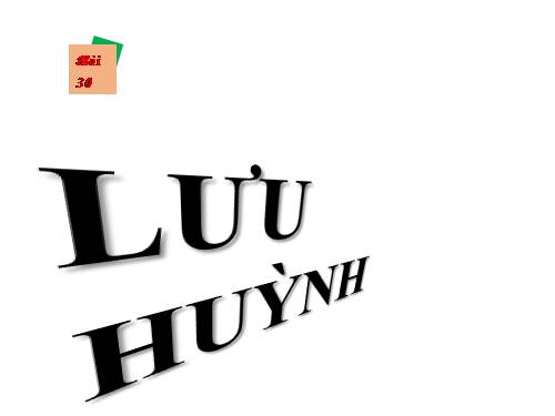 Bài 30. Lưu huỳnh