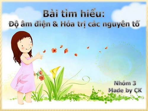 Độ âm điện & Hóa trị các nguyên tố