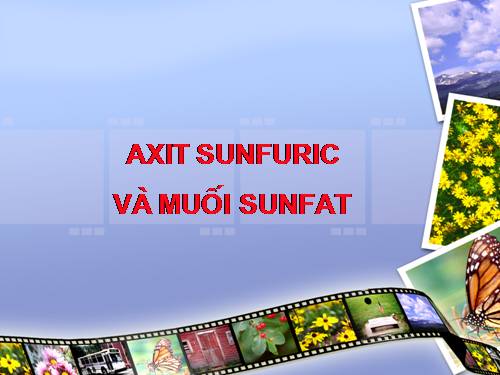 Bài 33. Axit sunfuric - Muối sunfat